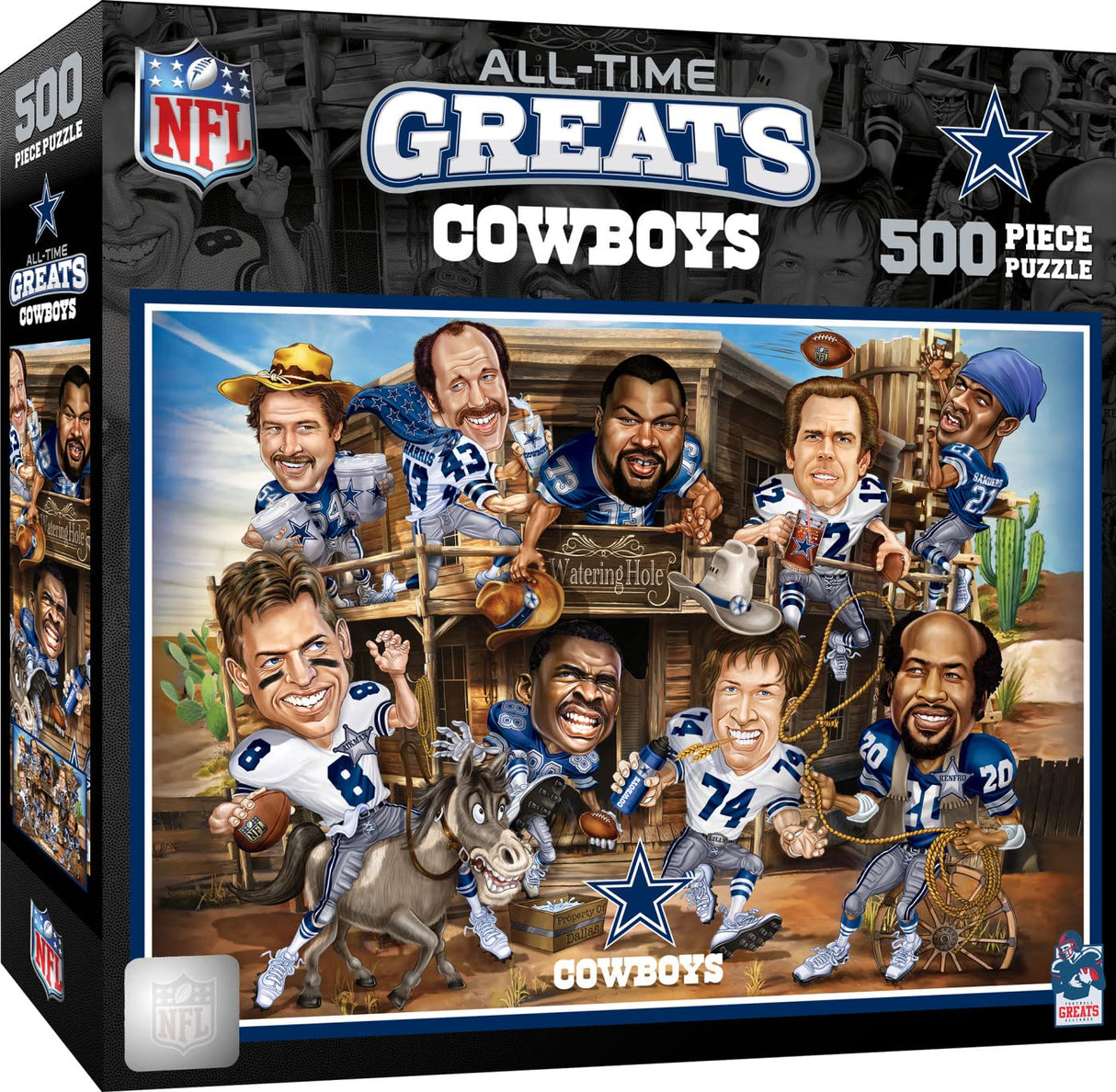 MasterPieces 500 Piece Sports Jigsaw Puzzle for Adults - NFL Dallas Cowboys All-Time Greats - 15x21 Masterpieces