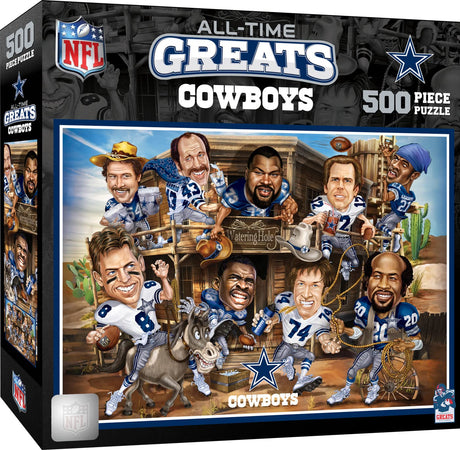 MasterPieces 500 Piece Sports Jigsaw Puzzle for Adults - NFL Dallas Cowboys All-Time Greats - 15x21 Masterpieces