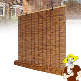 Retro Bamboo Roll Up Blinds Bamboo Roll Up Shades Bamboo Shades Blinds, Reed Shades Bamboo Roller Blinds Bamboo Shades Outdoor for Patio Porch Outdoor/Indoor Privacy 40x60in（W×H） Brown OCAZI