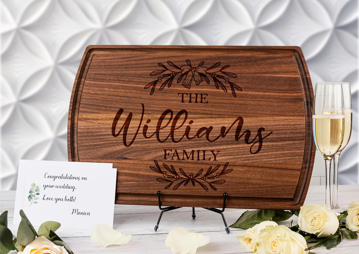Tayfus Personalized Cutting Board, Engraved Wood Cutting Boards for Kitchen and Wedding Registry Ideas - Customized Gifts of Charcuterie Boards, Personalized Gifts — Anniversary Gift for Couple Tayfus
