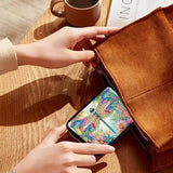 Anti-demagnetization Credit Card Holder, 5D DIY Diamond Art Painting Zipper Credit Cards Wallet for Women Accordion Card Cases Holder KeyChain Wallet-2PCS WoodArtSupply