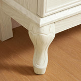 TRJQBCC 51"H Lighted Curio Display Cabinet with 2 Doors & 1 Drawer, Wooden Glass Curio Showcase w/ Adjustable Shelves & Mirrored Back Panel, Storage Cabinet Display Case for Living Room(Antique White) TRJQBCC