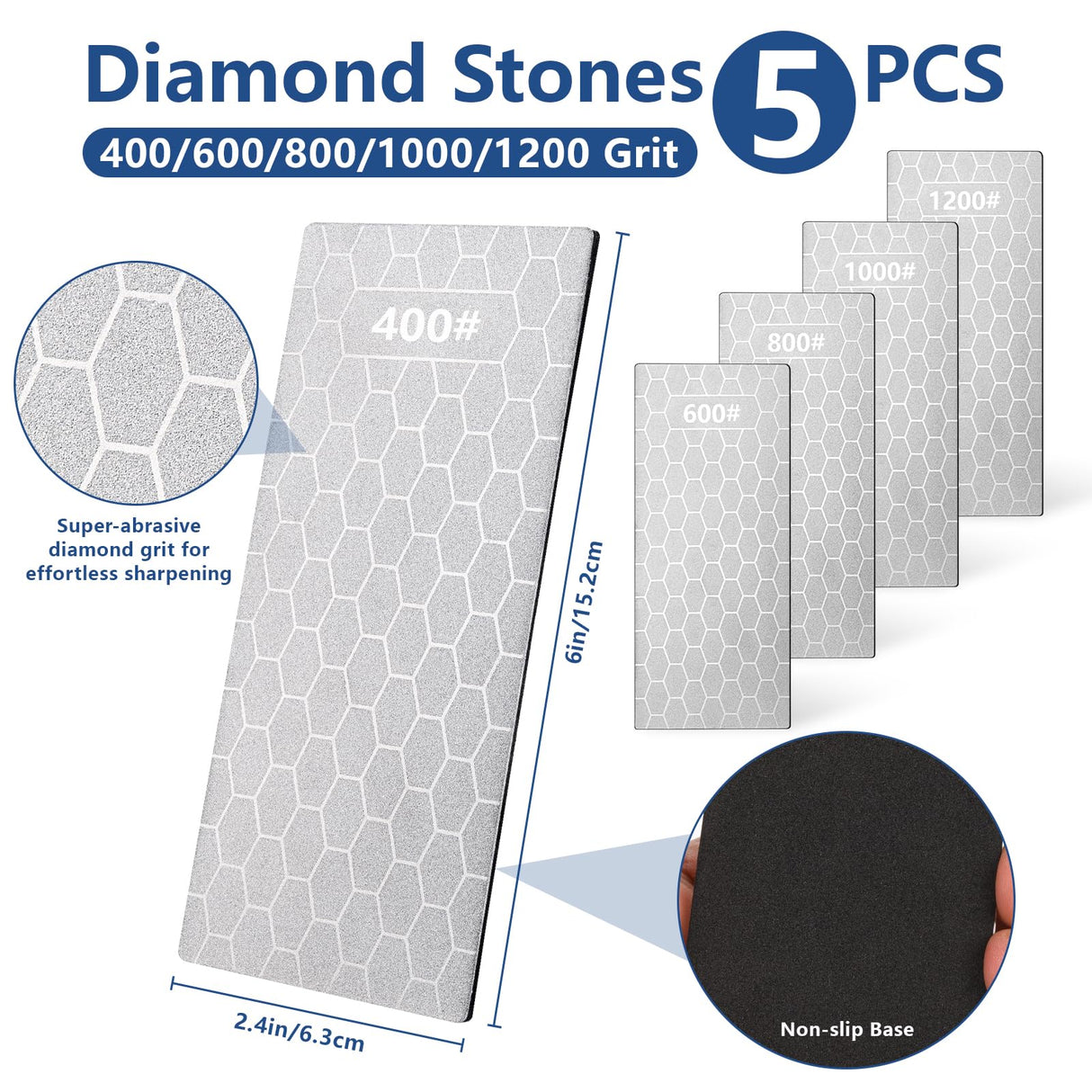 YIDAZLE Chisel Sharpening Kit Honing Guide & 5 Diamond Sharpening Stones, Adjustable Chisel Sharpener Jig for Woodworking Tools, Plane Irons, Knives, and Blades, All-Metal Construction YIDAZLE