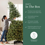 Balsam Hill | 9ft Prelit Incandescent String Lights Classic Blue Spruce Artificial Christmas Tree | PVC Needle Foliage | Easy Storage with Storage Bag | Indoor Holiday Display Balsam Hill