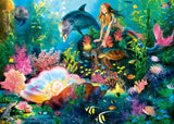 Masterpieces 500 Piece Glow in The Dark Jigsaw Puzzle for Adults, Family, Or Kids - Secrets of The Deep - 15"x21" Masterpieces