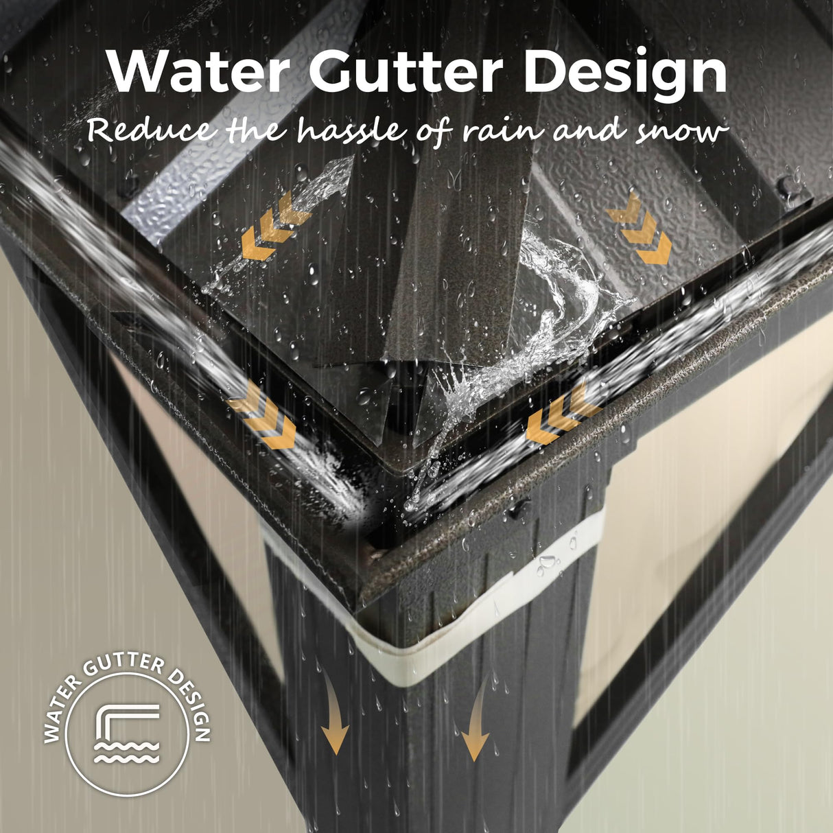 MIXPATIO 14' x 20' Hardtop Gazebo, Galvanized Steel Metal Double Roof Gazebo, Permanent Outdoor Metal Pavilion with Curtain and Netting for Deck, Backyard, Patio, Lawns MIXPATIO