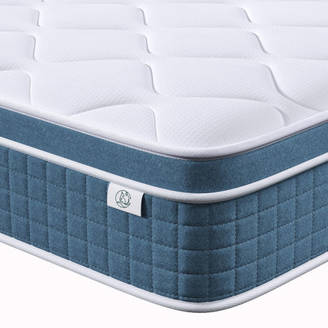 koorlian Twin Mattress 8 Inch, Hybrid Twin Size Mattress in a Box, Single Bed Mattress with Memory Foam and Pocket Spring, Breathable & Pressure Relief, Medium Firm Mattress Twin Size 75"x39"x8" koorlian