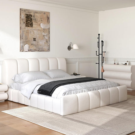 homary Modern 6 Drawers Dresser, 39.4" Wide Faux Leather Chest of Drawers with Modern Design, Storage Dressers Organizer for Bedroom Living Room Hallway, White homary