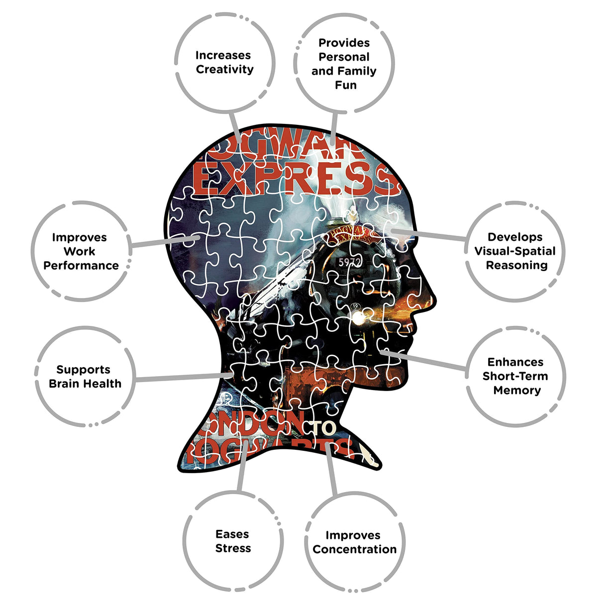 AQUARIUS Harry Potter Puzzle Hogwarts Express Train (1000 Piece Jigsaw Puzzle) - Officially Licensed Harry Potter Merchandise & Collectibles - Glare Free - 20 x 27 Inches AQUARIUS