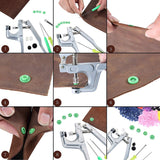 Efivs Arts Snaps for Sewing, 500 Sets Snap Buttons with Plastic Snap Press Pliers Set Snaps Starter Kit for Fabric and Crafting Gift Christmas DIY Crafts (25 colors) EFIVS ARTS