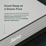 Siena 10” Twin Hybrid Firm Mattress - Memory Foam & Innerspring System - 180 Night Trial - Premium Pressure-Relieving Layers - 10 Year Warranty - Mattress in a Box - CertiPUR-US Certified Siena
