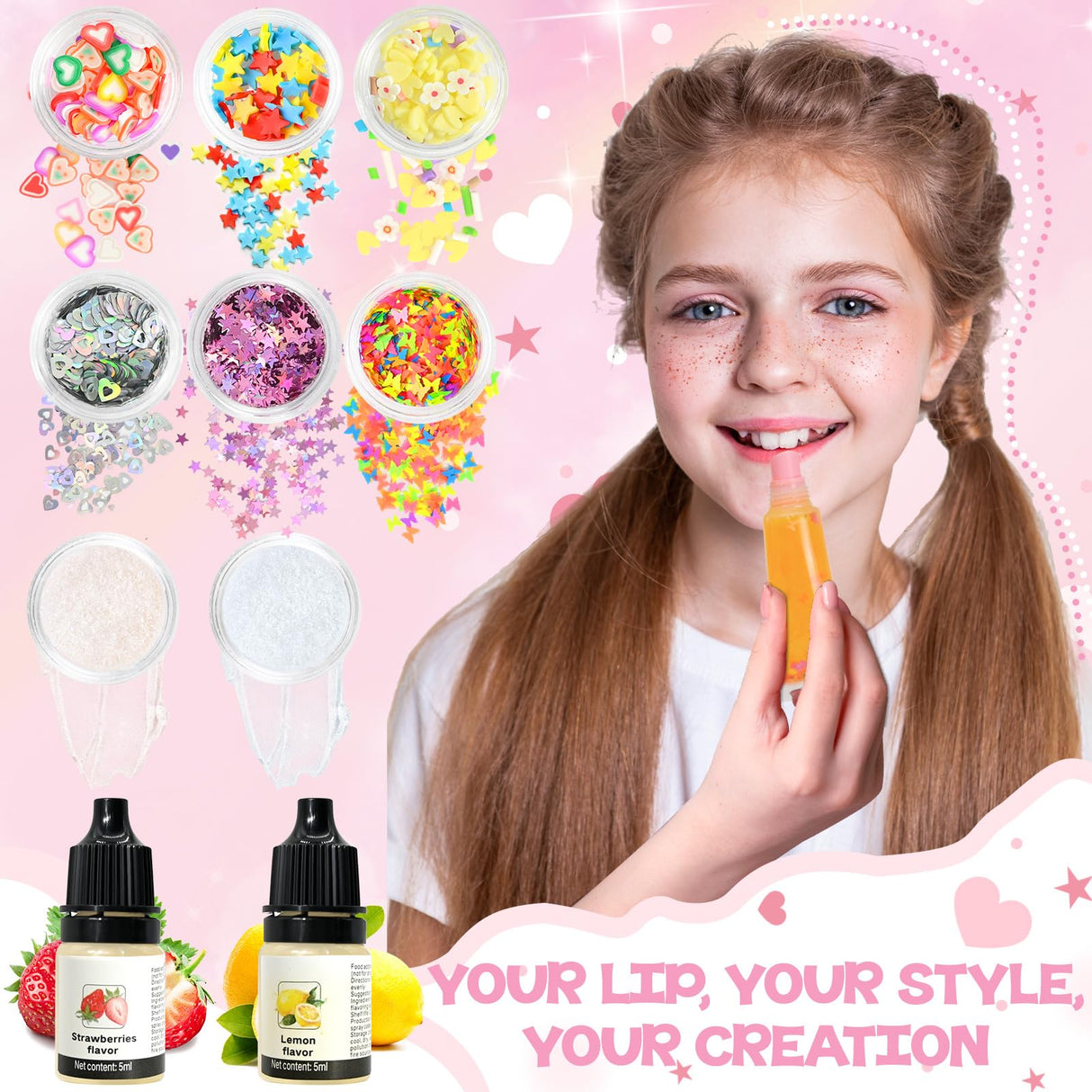 Lip Gloss Making Kit, TSVATE Make Your Own Lip Gloss Kit, 67PCS DIY Lip Gloss Making Supplies, Moisturizing Glitter Lip Kit Lipgloss Making Kits, Lipgloss Sets for Girls Tween Girls Trendy Stuff Women TSVATE