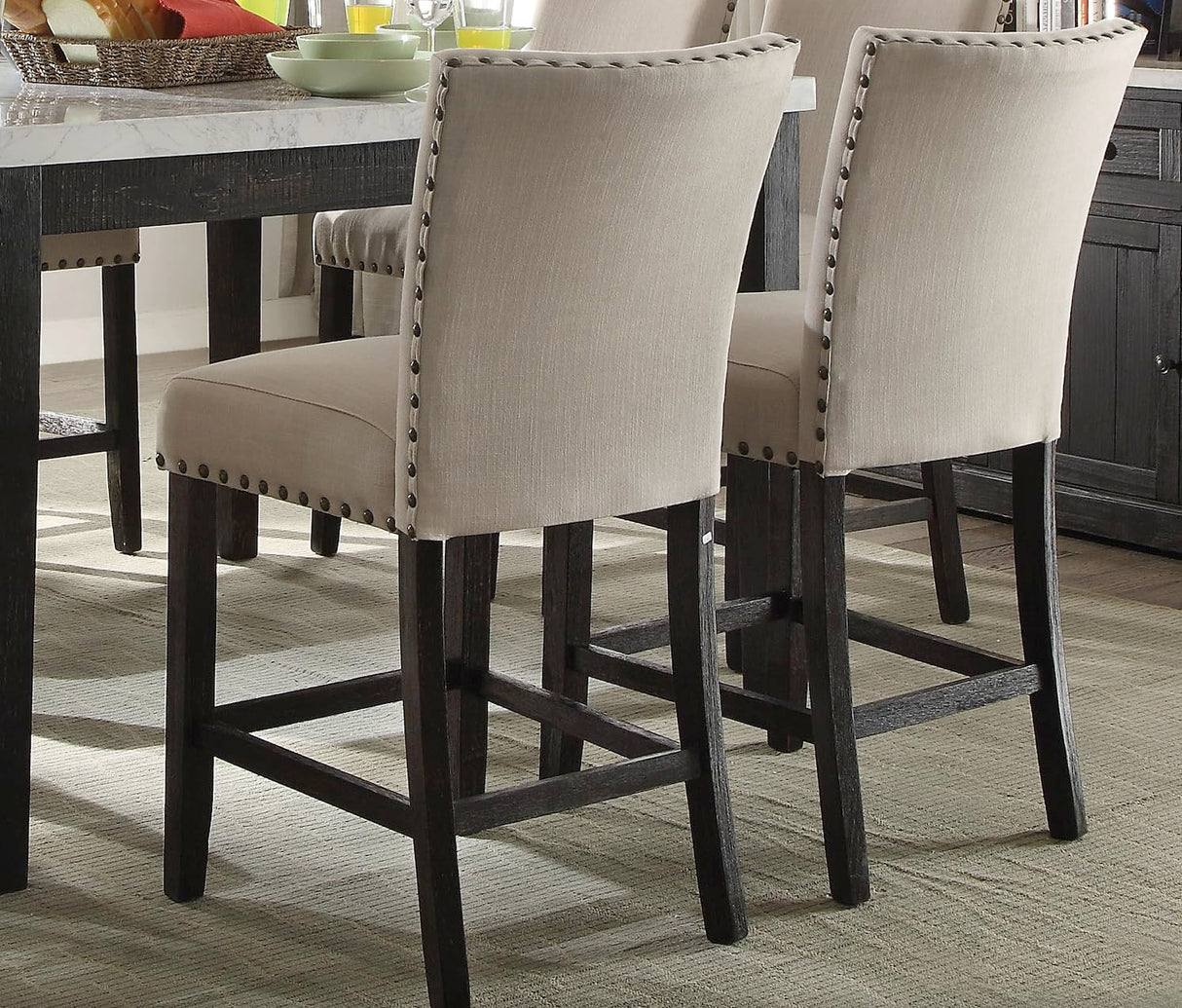 9-ps Casual Dining Table Set Include 1 Dining Table, 8 Side Chairs, 8-Person Marble Dining Set (Square) Generic