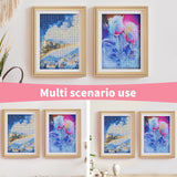xingyangyuanfei Rose and Train Diamond Painting Kits for Adults, 2-Piece 5D Full Drill Diamond Art, 12x16 Inch Home Wall Decor xingyangyuanfei