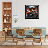 MXJSUA Eagle Diamond Painting Kits for Adults, Motorcycle 5D Diamond Art Kits for Beginners, DIY Full Round Drill Picture with Diamond for Home Wall Decor, 12x12 Inch MXJSUA