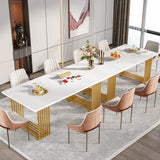 Tribesigns Modern Dining Table for 6-8 People, 70.8-in White Dining Room Table, Wooden Kitchen Table, Rectangular Dinner Table for Dining Room Family Gathering Tribesigns