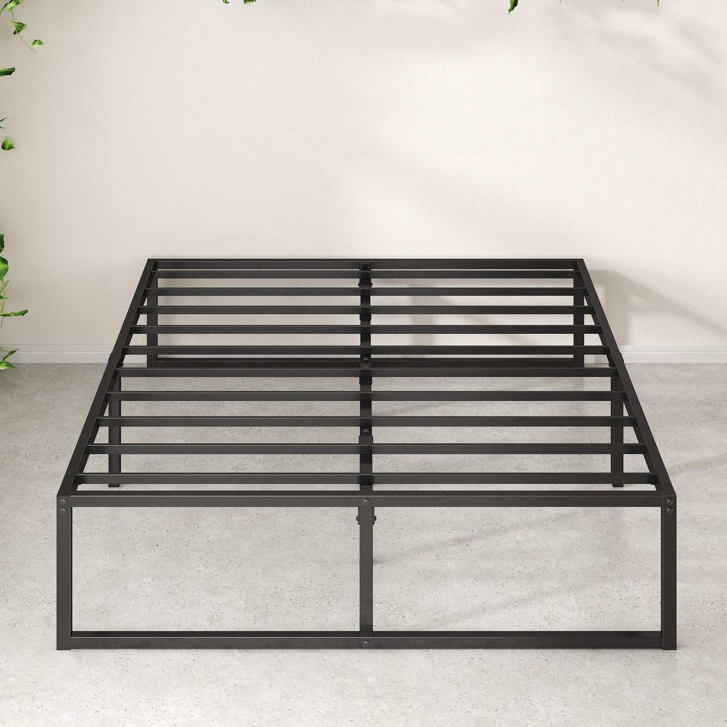 ZINUS Lorelei 14 Inch Metal Platform Bed Frame, Mattress Foundation with Steel Slat Support, No Box Spring Needed, Easy Assembly, Full, Black