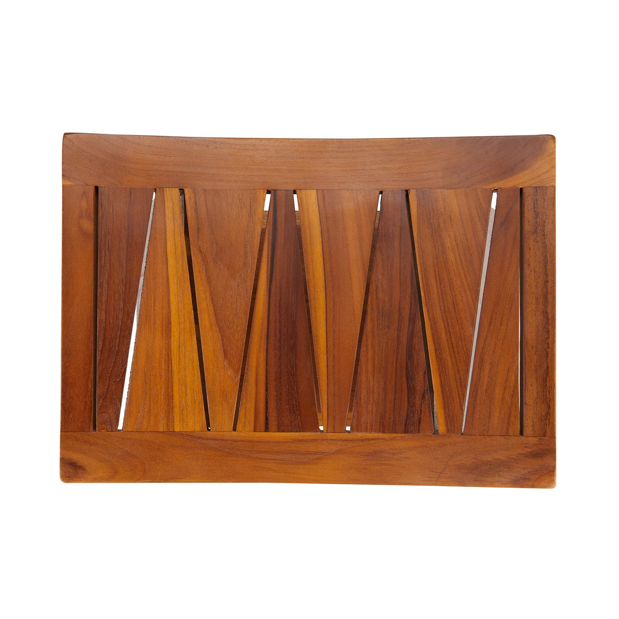 TeakCraft Teak Shower Stool with Shelf – Water Resistant, Non-Slip Premium Indonesian Teak Wood Bath Seat Bench for Shower – Fully Assembled Wood Spa Bath Organizer Seat with Leveling Feet, The Randi TeakCraft