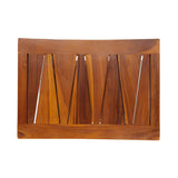 TeakCraft Teak Shower Stool with Shelf – Water Resistant, Non-Slip Premium Indonesian Teak Wood Bath Seat Bench for Shower – Fully Assembled Wood Spa Bath Organizer Seat with Leveling Feet, The Randi TeakCraft