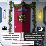 Perfnique Modern Farmhouse Lantern Decor, 15'' 13'' Set of 2 Black Metal Lantern, 2 LED 6hr Timer Flameless Candles ＆ Remote Timer, Lanterns Decorative for Outdoor, Home, Indoor, Patio, Christmas PERFNIQUE