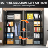 Coolsun Metal Wardrobe Closet with Locking Doors, 71" Steel Storage Cabinet for Hanging Clothes, Lockable Wardrobe Cabinet with Adjustable Shelves and Hanging Rods for Home Office,Gym Coolsun