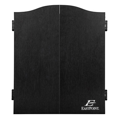 EastPoint Sports Tournament Bristle Dartboard and Easy Hang Cabinet with Electronic Scoreboard and 6 Steel Tip Darts - WoodArtSupply