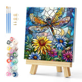 Natuyalo Dragonfly Paint by Number for Adults Beginners, Abstract DIY Paint by Numbers Kits for Adults with Frame, Animals Acrylic Painting Kit on Canvas for Wall Decor 12x12 Inch Natuyalo