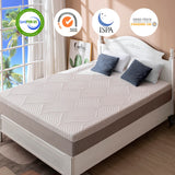 BreezeRest King Mattress 10 Inch Memory Foam Mattress Bed in a Box,Medium Soft Cooling Gel Green Tea King Size Mattress with Breathable Soft Fabric Cover CertiPUR-US Pressure Relieving BreezeRest