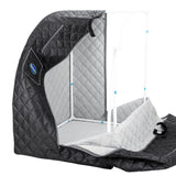 Durasage Lightweight Portable Personal Steam Sauna Spa for Relaxation at Home, 60 Minute Timer, 800 Watt Steam Generator, Chair Included (Black) Durasage
