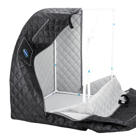 Durasage Lightweight Portable Personal Steam Sauna Spa for Relaxation at Home, 60 Minute Timer, 800 Watt Steam Generator, Chair Included (Black) Durasage