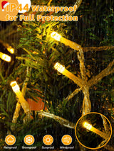 Guhope Christmas Lights 1200LED 196FT, Waterproof Outdoor String Lights with Remote and Timer, 8 Modes Dimmable Fairy Lights for Indoor Outdoor Wedding Party Holiday Decorations (Warm White) Guhope
