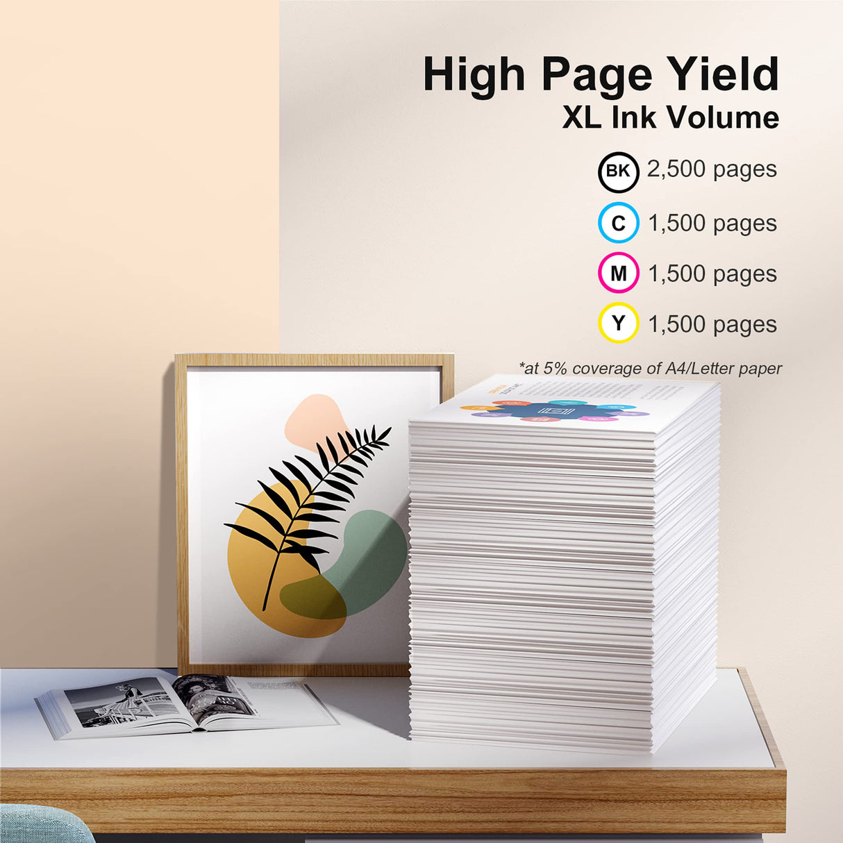 DYHYIN 1200XL Compatible Ink cartridges Replacement for Canon Maxify 1200 ink Use With PGI-1200 MB2720 MB2320 MB2020 MB2120 MB2350 Printer (Black, Cyan, Magenta, Yellow, 4 Pack) DYHYIN