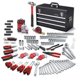 ARUCMIN 438-Piece Mechanics Tool Set with 3-Drawer Heavy Duty Metal Box Repair Tool Kit ARUCMIN