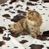 Cozy Bliss Cow Print Throw Blanket Non Shedding MilkyPlush™ Fleece 330GSM Thick Blankets Western Room Decor Super Soft Warm for Adults Kids Girl Gifts Bedroom Couch Sofa Travel Black Brown 50"x60" Cozy Bliss