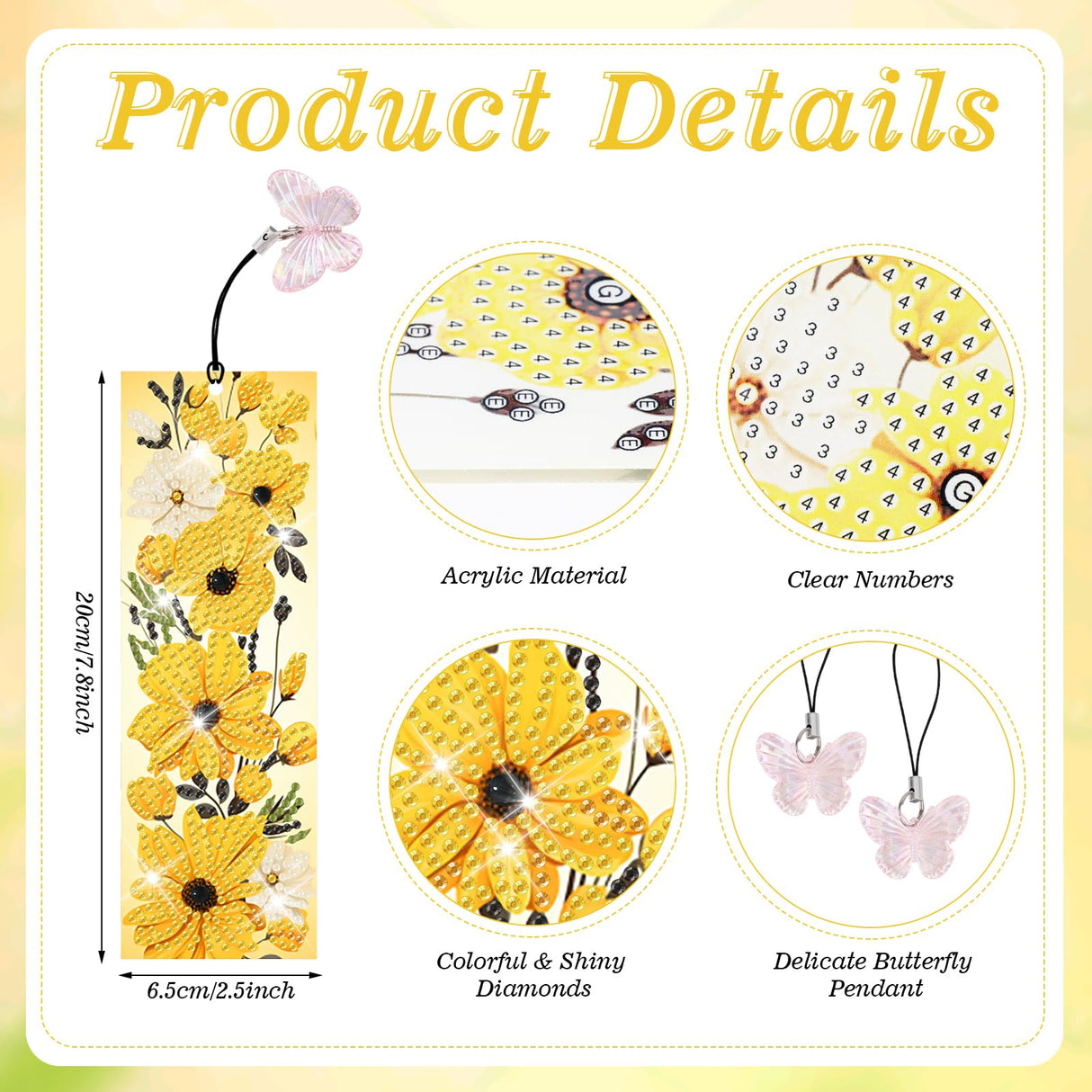 4pcs Flower Diamond Art Bookmarks Kit Floral Diamond Bookmarks for Adults 5D DIY Diamond Art Kit for Spring Reading Lover Book Lover Students DIY Gem Crafts Gift Cumule
