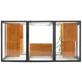 YOPTO 68.5" H Catio Outdoor Cat Enclosure, Large Cat House with Double Enter Doors for Mulitiple Cats Walk in Cats Cage, Wooden Cat Shelter with 3 Jumping Platforms & 2 Napping Houses,Black Brown YOPTO