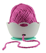 Yarn Bowl by Yarn Valet - Portable, Unbreakable with Soft Rubberized Non-Slip Base Yarn Valet