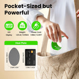 Calogy Super Mini Heat Press Machine, Max 410℉ & 4 Heating Setting with LED Display, Mini Iron for Crafting with Precision Tip, Easy for Small Objects Like Shoes, Stuffed Animals, Hats (White Green) Calogy