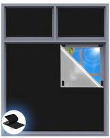 Blackout Curtains for Bedroom, 39" x 58" Portable Black Out Blinds with 20 Sets Hook & Loop Strips for 100% Blackout Window Film, Temporary Black-out Shades for Windows Cover Nursery Travel RV- Blacks Tlany