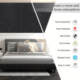 JVJVJ 5 Pack Acoustic Panels, 48" X 24" X 0.4" Decorative Sound Proof Felt Panels, Self-Adhesive Sound proof panels for walls, Creative Slotting Design. (Black) JVJVJ