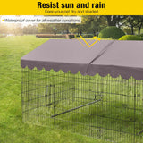Chicken Coop Super Large Metal Chicken Run with Waterproof Cover Portable Poultry Cage Exercise Pen for Chicken,Duck,Goose,Rabbit Cat and Other Small Animals,88" Aivituvin