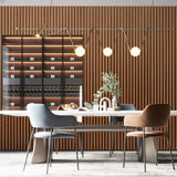 Art3dwallpanels 8 Pack Wood Slat Wall Paneling, 104'' x 6.7'' WPC Soundproof 3D Wall Panels for Interior Wall Decor, Fluted Textured Panel Wall Slats, Teak Art3dwallpanels