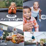 JUMPZYLLA Trampoline Outdoor 8FT 10FT 12FT 14FT 15FT 16FT with Enclosure and Ladder, ASTM Approved Recreational Trampolines for Kids and Adults, Anti-Rust Coated Frame JUMPZYLLA