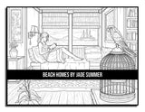 Beach Homes: An Adult Coloring Book with Beautiful Vacation Houses, Charming Interior Designs, and Relaxing Nature Scenes WoodArtSupply