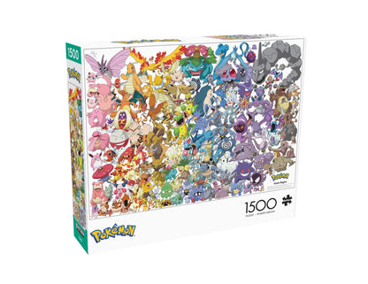 Buffalo Games - Pokemon - 1 Pokemon - Kanto 151-1500 Piece Jigsaw Puzzle for Adults -Challenging Puzzle Perfect for Game Nights - Finished Size is 38.50 x 26.50