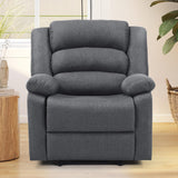 ANJ Fabric Recliner Chair Set of 2, with Overstuffed Arm and Back, Comfy Gray Manual Reclining Chairs for Adults, Living Room Single Sofa Recliners ANJ