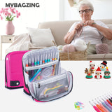 MYBAGZING Crochet Hook Case Empty - Crochet Hook Organizer Case Stand Up Unique Design -Corchet Organizer - Crochet Hook Holder for Knitting & Crochet Supplies - Knitting Accessories (Case Only) MYBAGZING