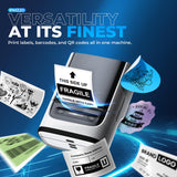 Nelko Label Maker Machine with Tape, PM220 Bluetooth Label Printer, 2 Inch Portable Thermal Printer for Small Business, Address, Logo, Clothing, Sticker Printer for Phones & PC, 1 Count, White Nelko