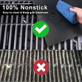 GRILLART BBQ Grill Mats for Outdoor Grill - Nonstick 600 Degree Heavy Duty Grilling Mat (Set of 2) - Reusable BBQ Grill Accessories Sheets -Works on Electric Grill Gas Charcoal BBQ - Gifts for Men Dad GRILLART