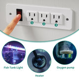 DWVO Heavy Duty Metal Aquarium Stand with Power Outlets, Cabinet for Fish Tank Accessories Storage - Suitable for 55-75 Gallon Fish Tank Stand, Turtle Tank, 860LBS Capacity, White & Walnut DWVO